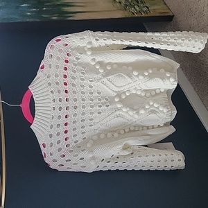 White cut out sweater Size XL